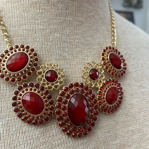 Cranberry colored Statement Necklaces NWOT Bundle / Bundle 2 slots